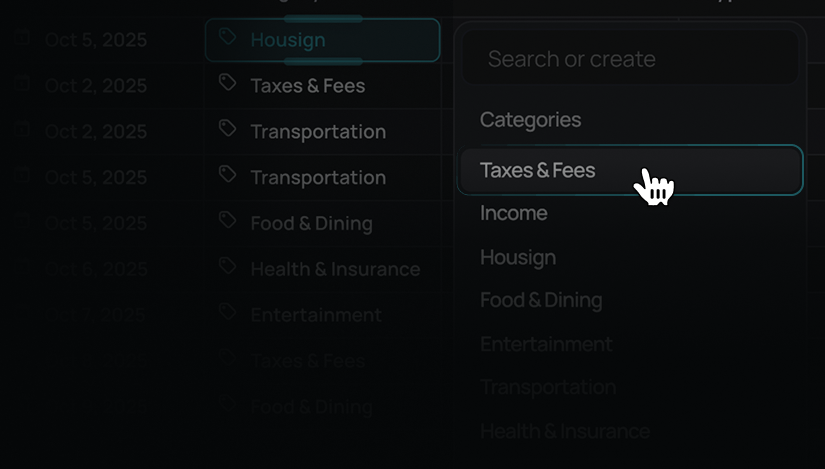 Transaction categorization
