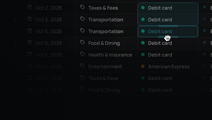 Drag and drop interface